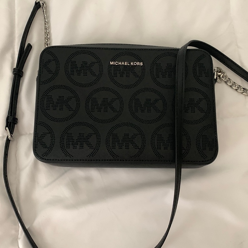 Michael Kors beautiful small black crossbody FIRM on price
